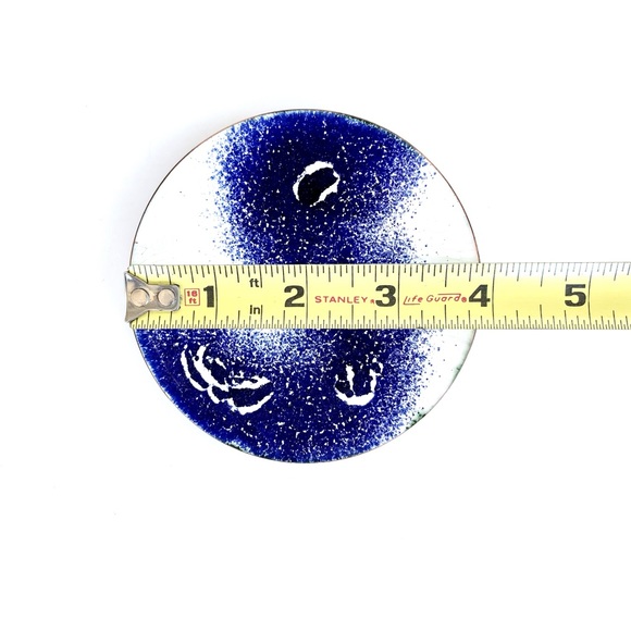 Vintage Enamelled Copper Trinket Dish - Picture 11 of 14